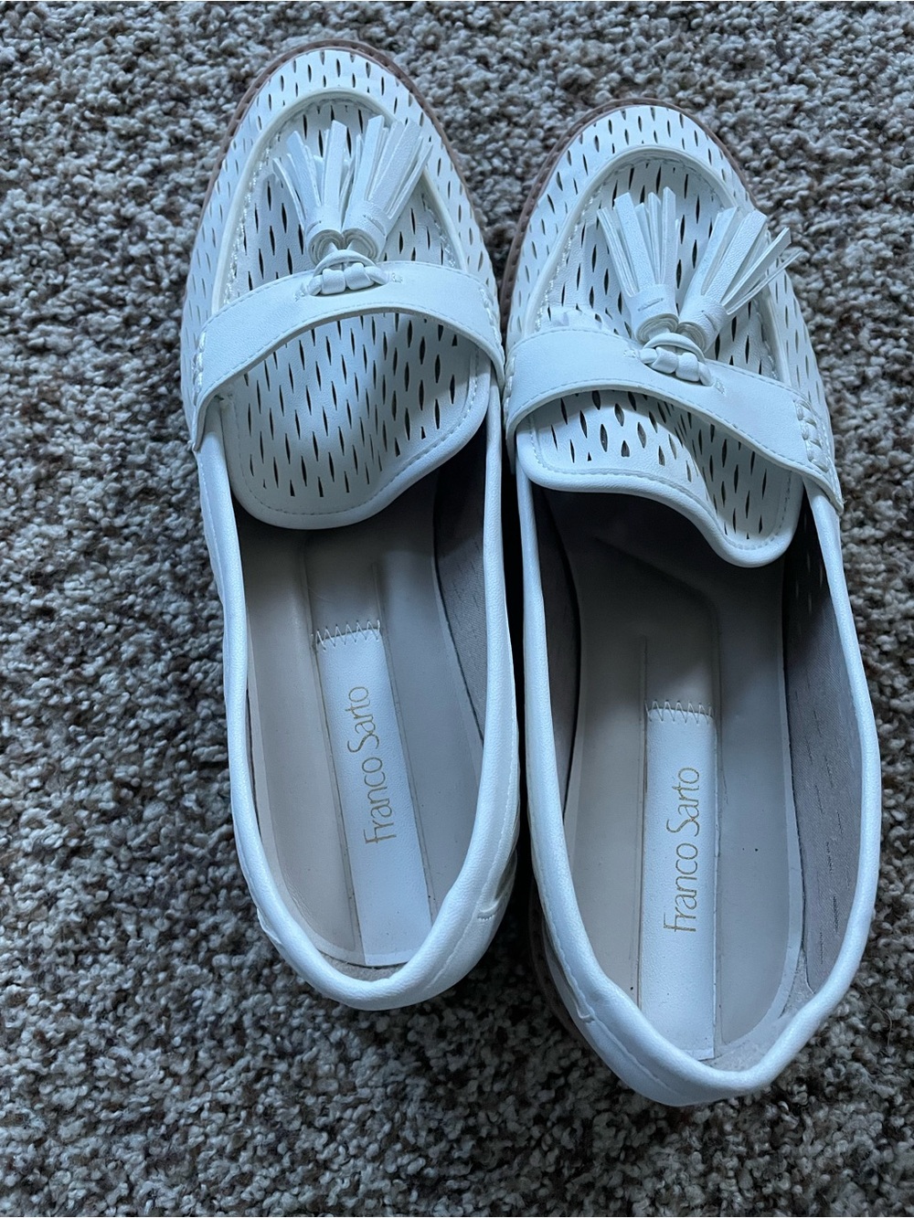 Franco Sarto Kids' White Tassel Loafers